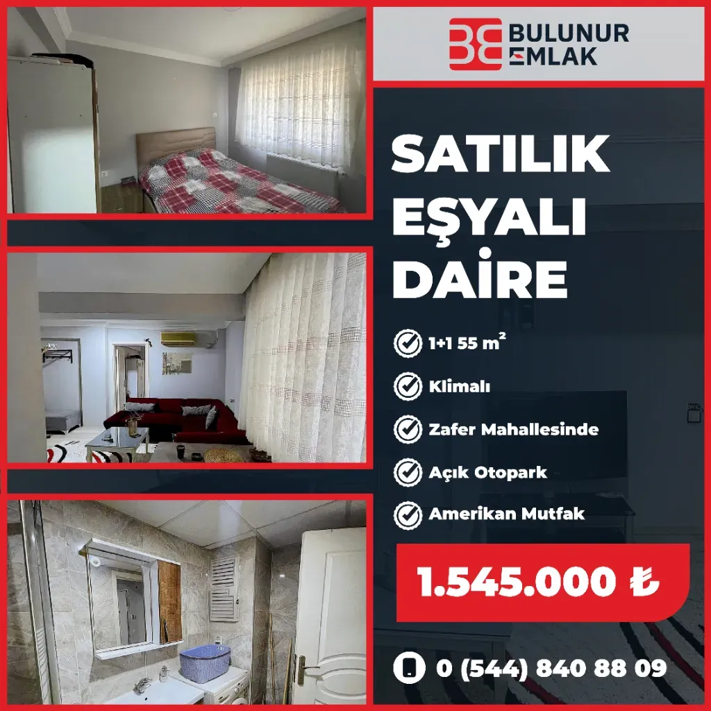 FİYAT DÜŞTÜ!! ACİL SATILIK. İLK GELEN ALIR.! ZAFER'DE TEMİZ 1+1