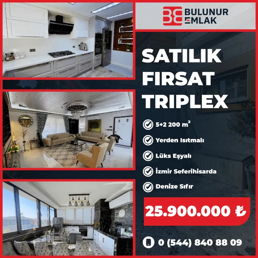 DENİZE SIFIR ÖZEL TASARIM KAÇMAZ FIRSAT TRİPLEX.