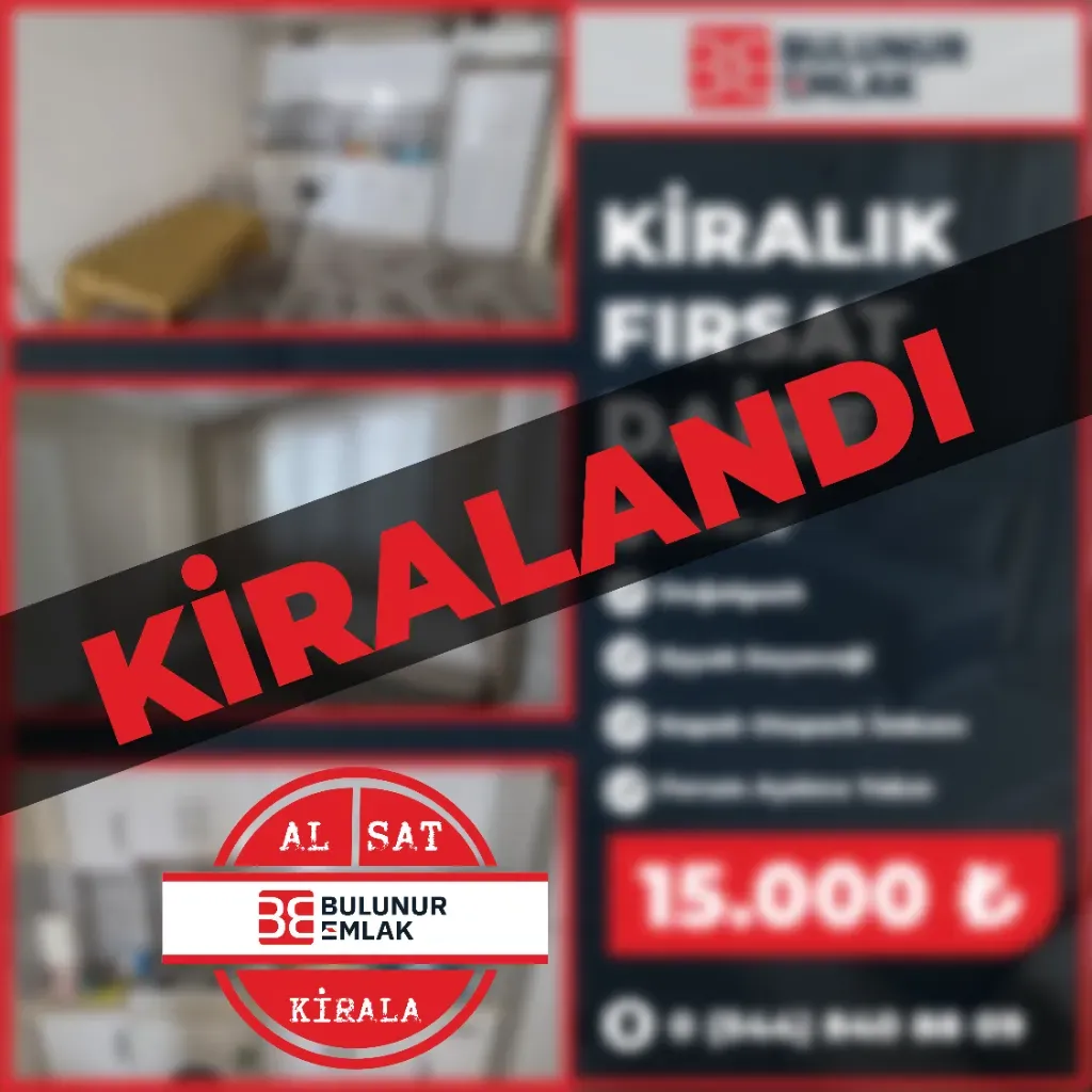 BULUNUR EMLAKTAN ORTA MAHALLEDE EŞYALI KİRALIK 2+1 ARA KAT DAİRE