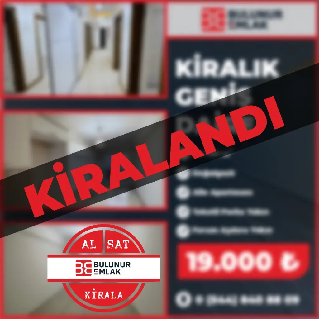 BULUNUR EMLAKTAN ORTA MAHALLEDE 3+1 KİRALIK DAİRE